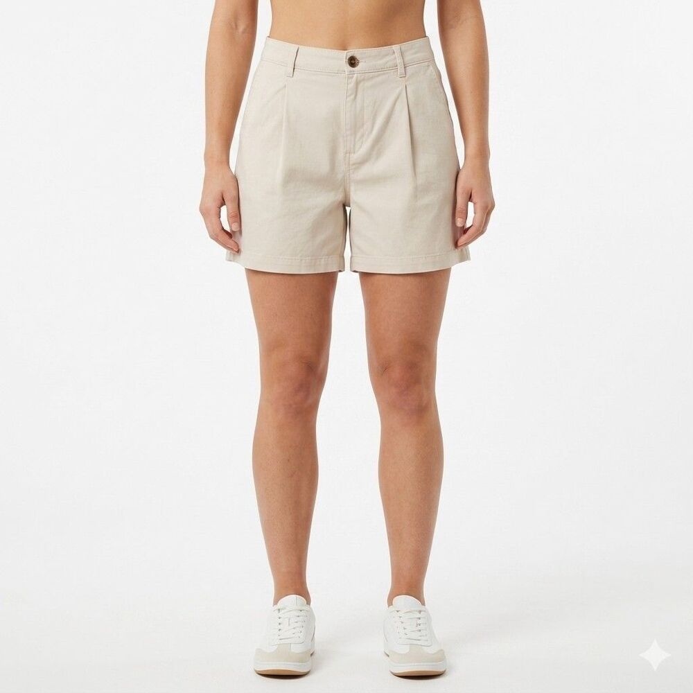 Banana Republic Shorts Women's 14 (32x5.5) Tan Pleated Flat Front New With Tags